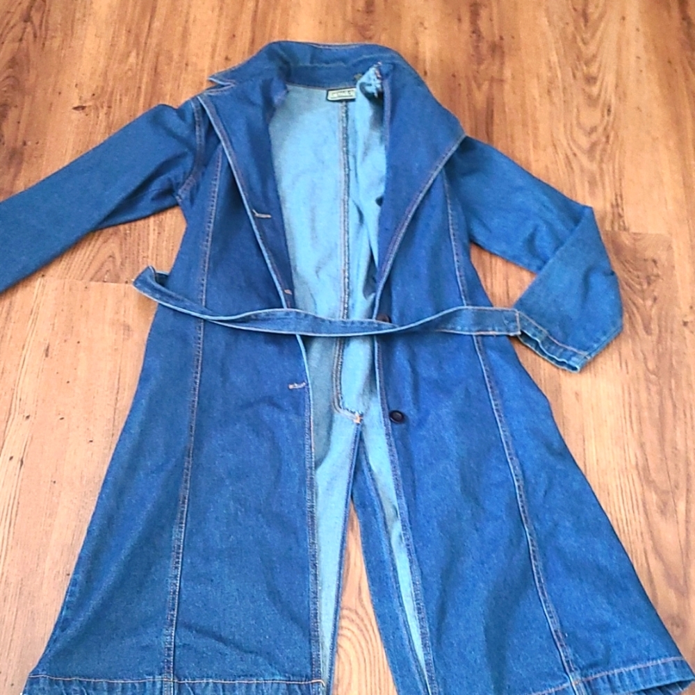 Western, 70's Long jean jacket.